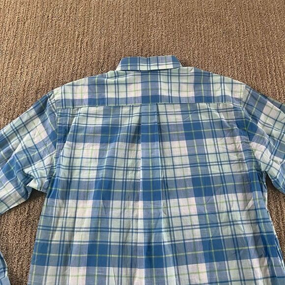 Vineyard Vines Blue and Green Plaid Button Down Tucker Shirt - Picture 11 of 11
